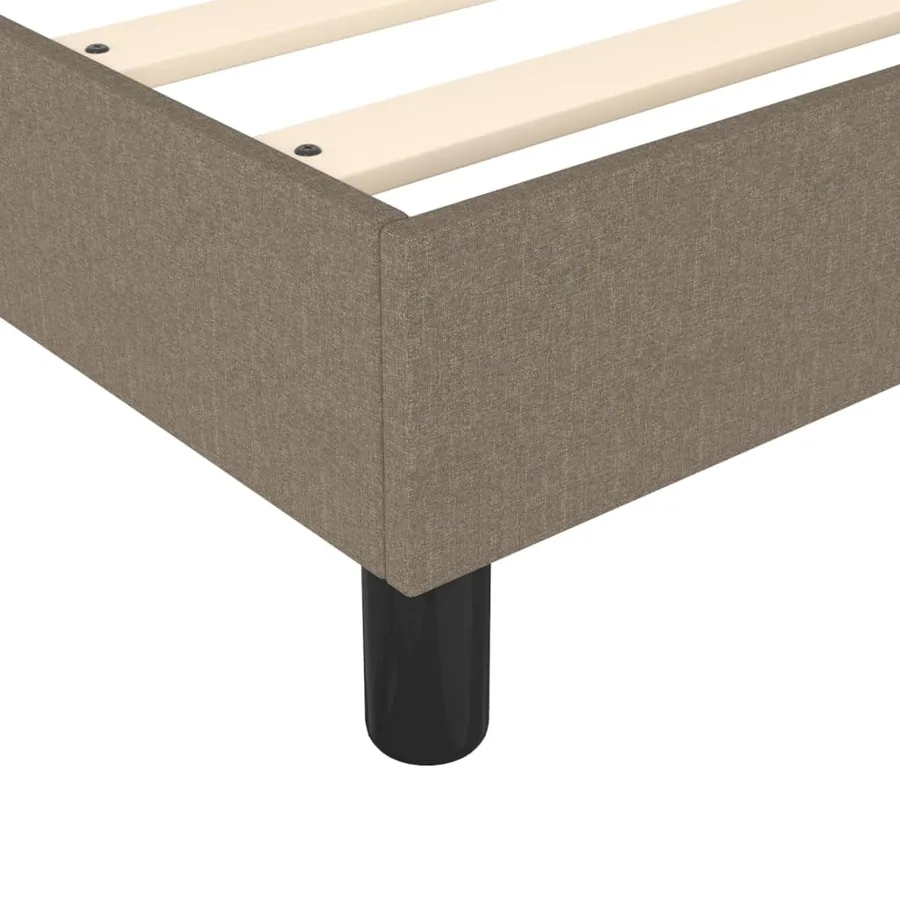 Sommier à lattes de lit avec matelas Taupe 120x200 cm Tissu - 7