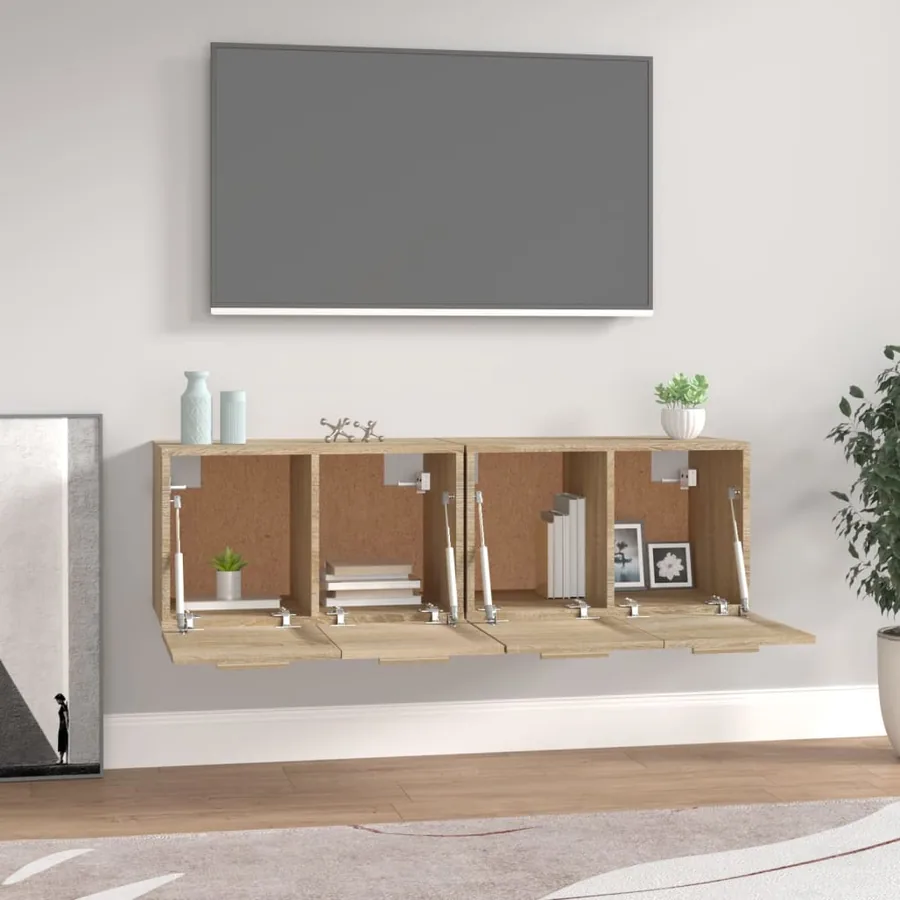 Armoires murales 2 pcs Chêne sonoma 60x36,5x35 cm Bois - 3
