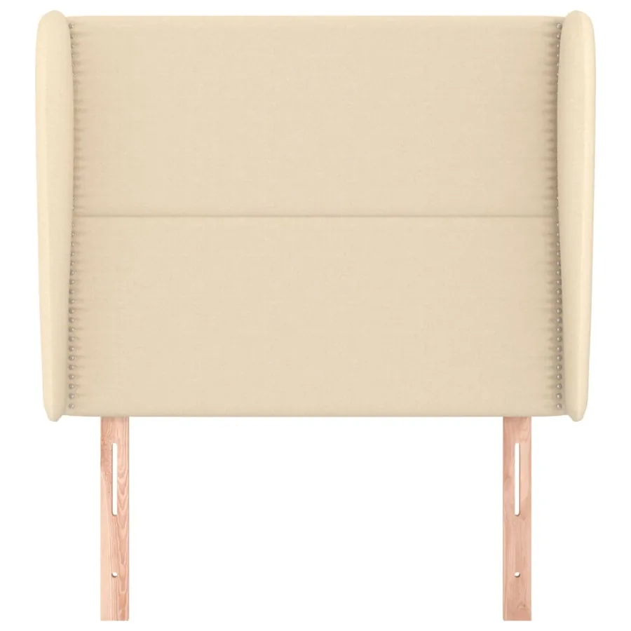 Tête de lit avec oreilles Crème 93x23x118/128 cm Tissu - 3