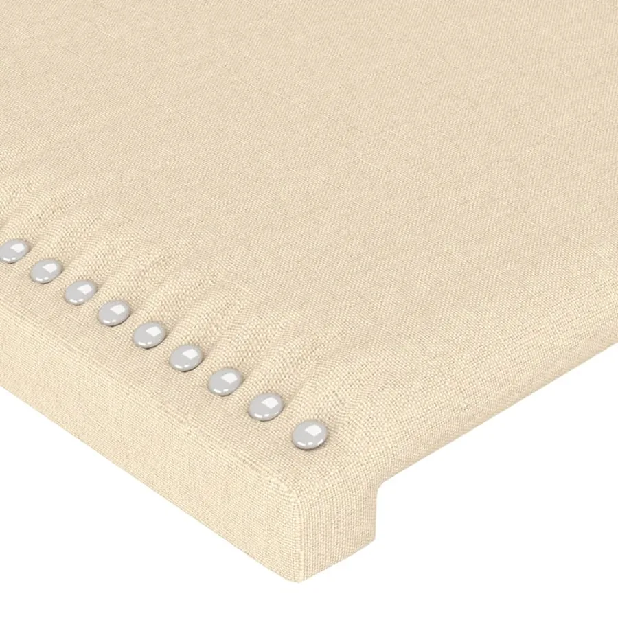 Tête de lit avec oreilles Crème 93x23x118/128 cm Tissu - 5