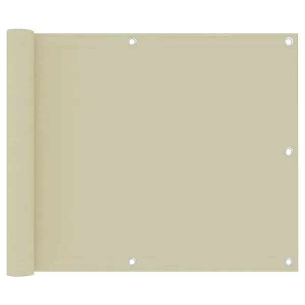 Écran de balcon Crème 75x300 cm Tissu Oxford
