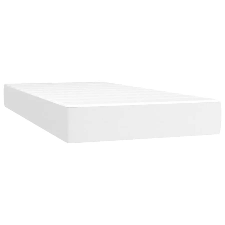 Matelas de lit à ressorts ensachés fermeté moyenne Blanc 100x200x20 cm - 2