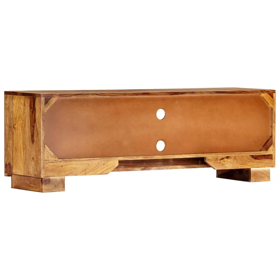 Meuble TV 118x30x40 cm Bois de Sesham massif - 2