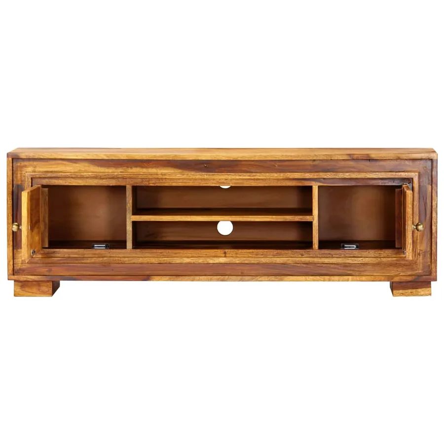 Meuble TV 118x30x40 cm Bois de Sesham massif - 4