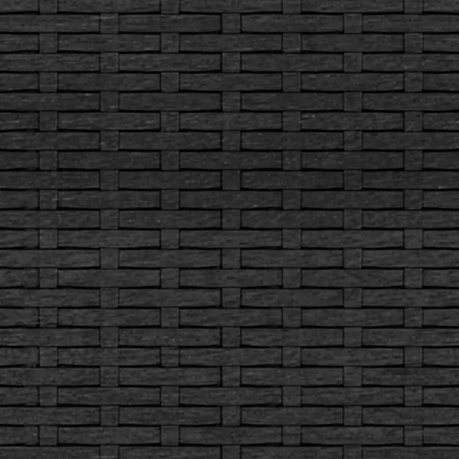 Repose-pieds de jardin et coussins lot de 4 Noir Résine tressée - 7