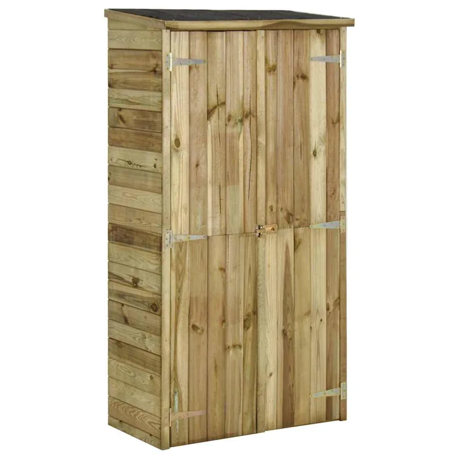 Abri à outils pour jardin Pin 85x48x177 cm
