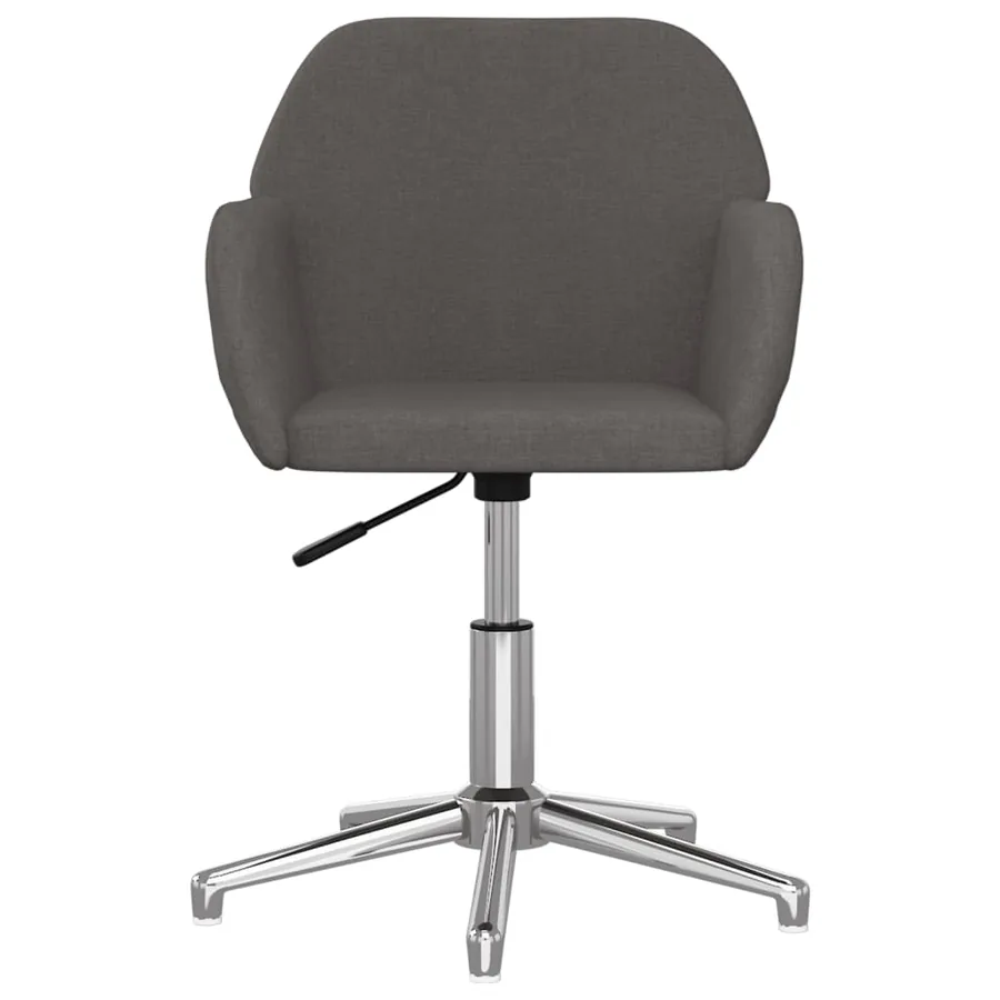 Chaises pivotantes à manger lot de 2 Gris foncé Tissu - 4