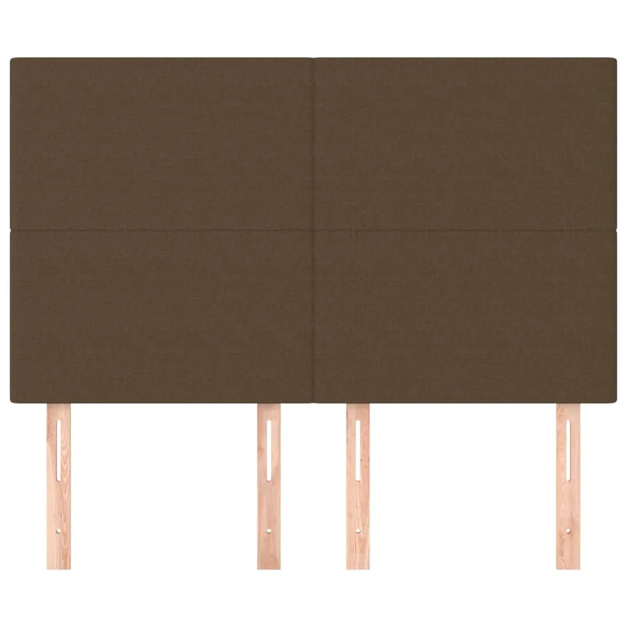 Tête de lit Marron foncé 144 x 5 x 118/128 cm Tissu - 3