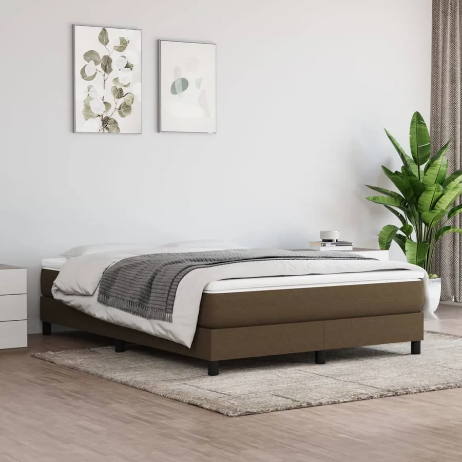 Matelas de lit à ressorts ensachés fermeté moyenne Marron foncé 140x200x20 cm