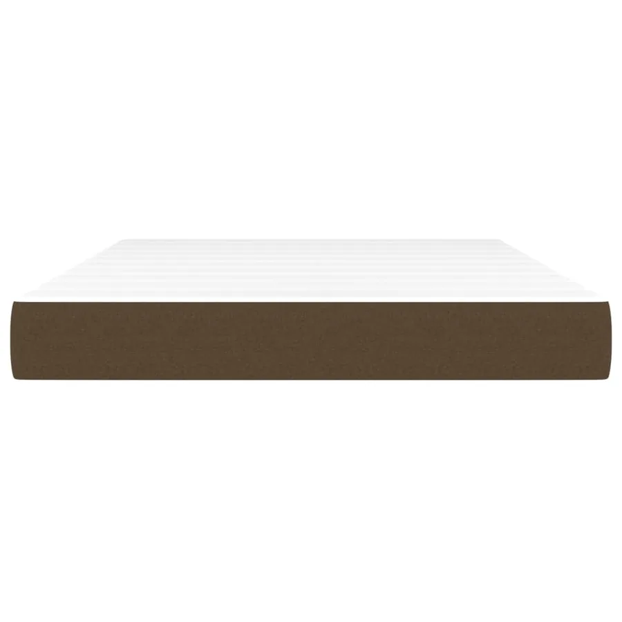 Matelas de lit à ressorts ensachés fermeté moyenne Marron foncé 140x200x20 cm - 3