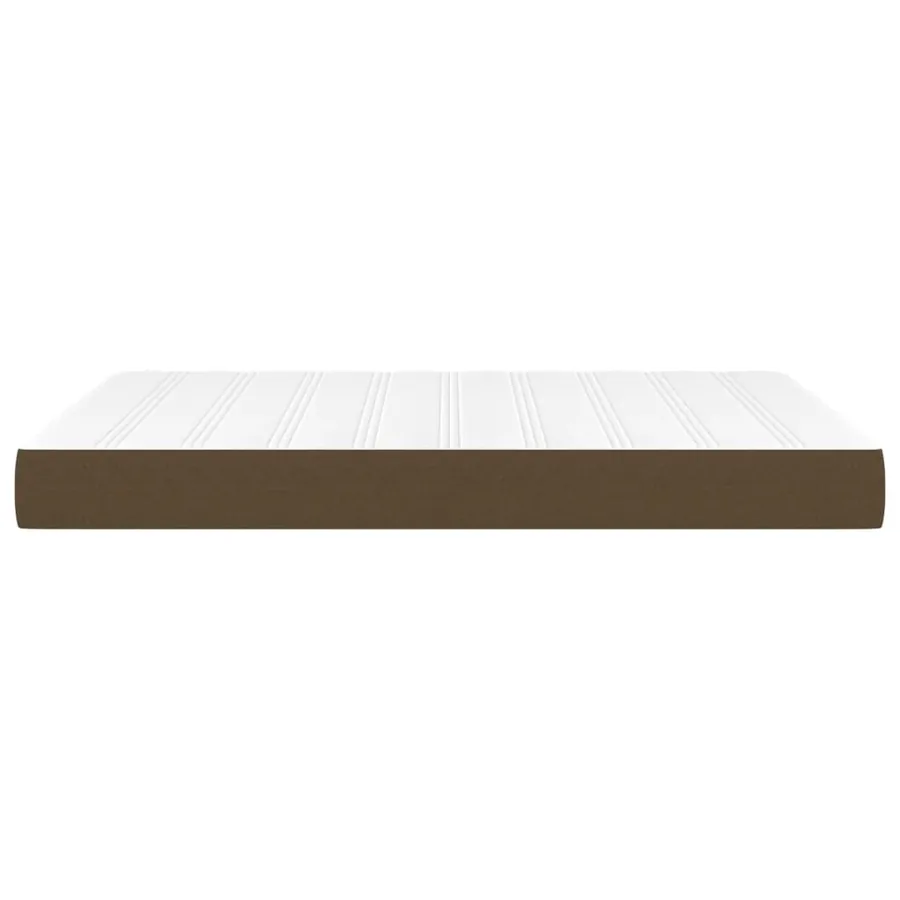 Matelas de lit à ressorts ensachés fermeté moyenne Marron foncé 140x200x20 cm - 4