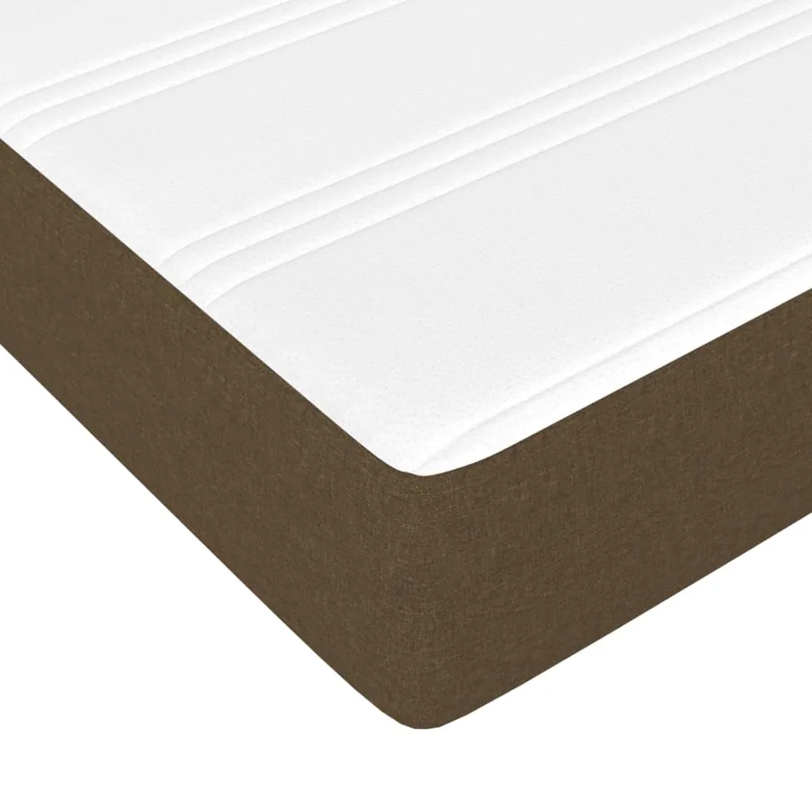 Matelas de lit à ressorts ensachés fermeté moyenne Marron foncé 140x200x20 cm - 5