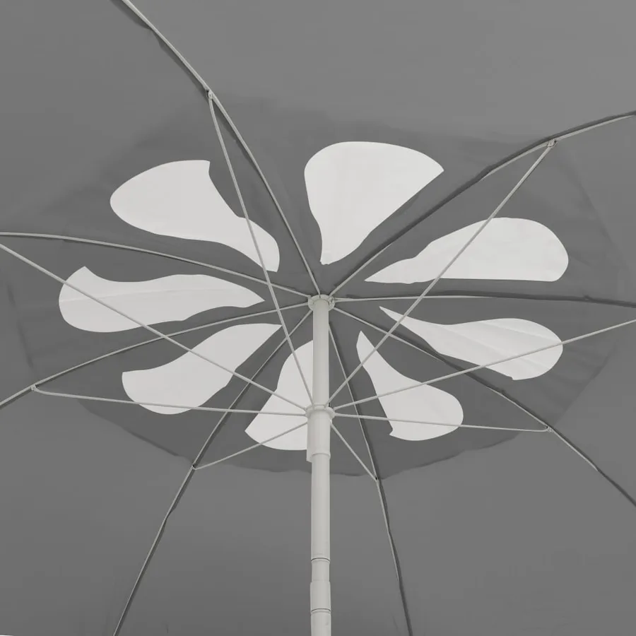 Parasol de plage anthracite 300 cm - 5