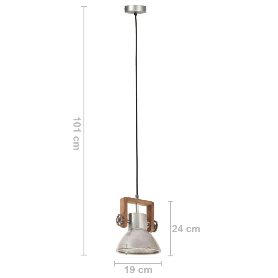 Lampe suspendue industrielle 25 W Argenté Rond 19 cm E27 - 11