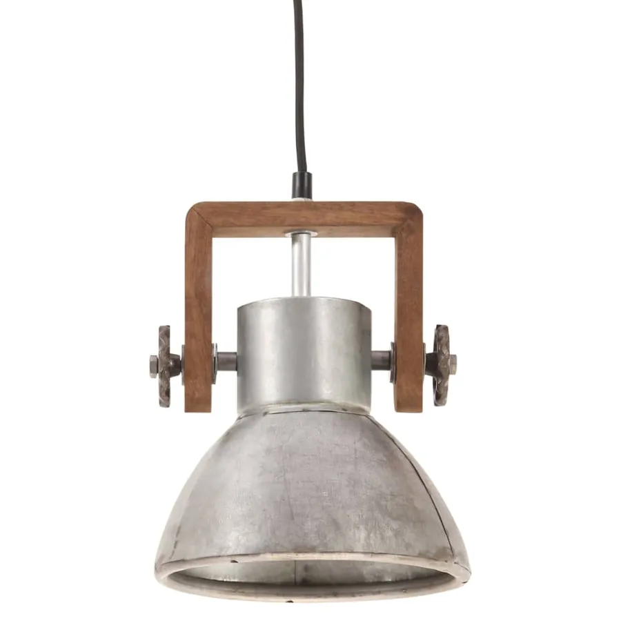 Lampe suspendue industrielle 25 W Argenté Rond 19 cm E27 - 3