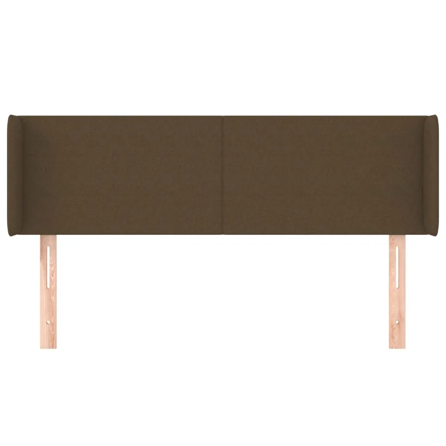 Tête de lit avec oreilles Marron Foncé 147x16x78/88 cm Tissu - 3