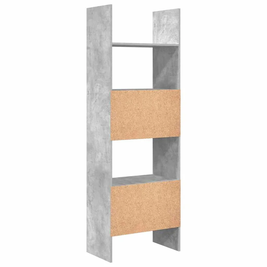 Bibliothèque Gris béton 60x35x180 cm Bois d’ingénierie - 7