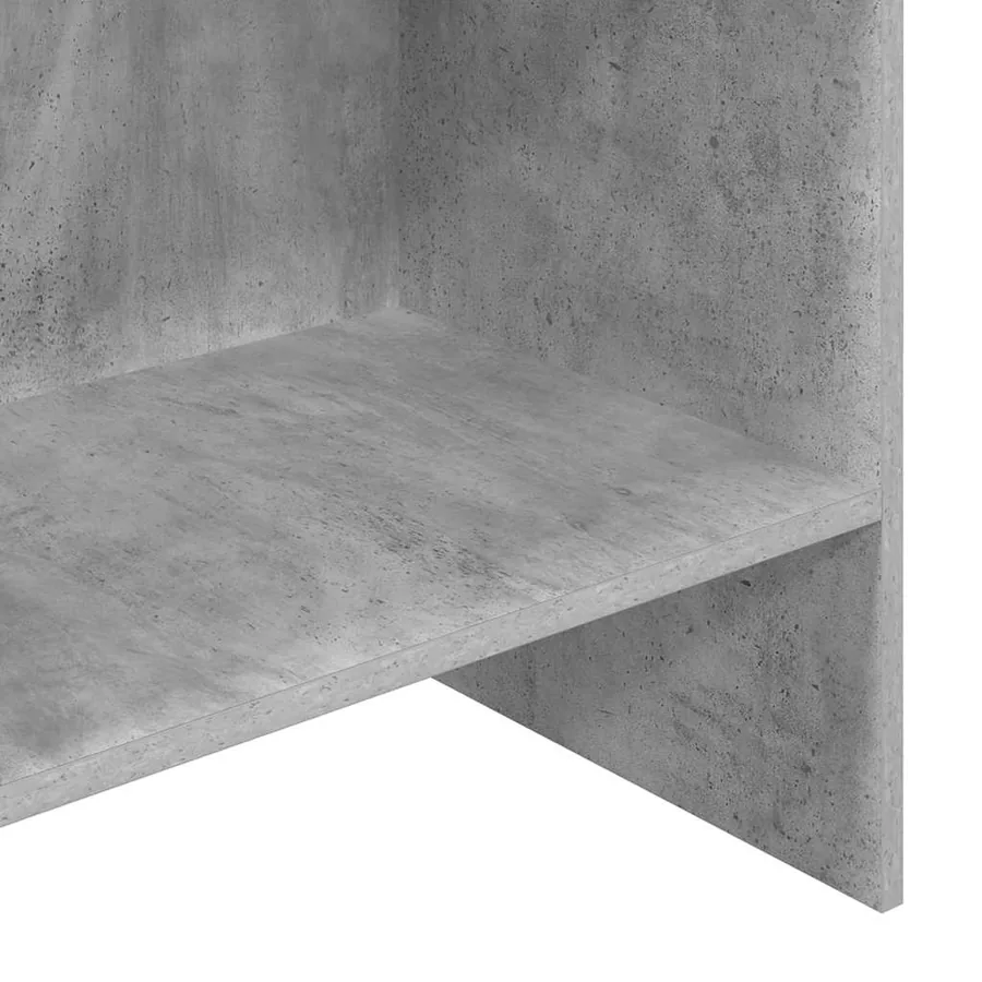 Bibliothèque Gris béton 60x35x180 cm Bois d’ingénierie - 8
