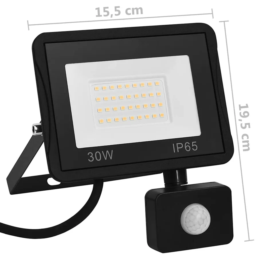 Projecteur à LED avec capteur 30 W Blanc chaud - 11