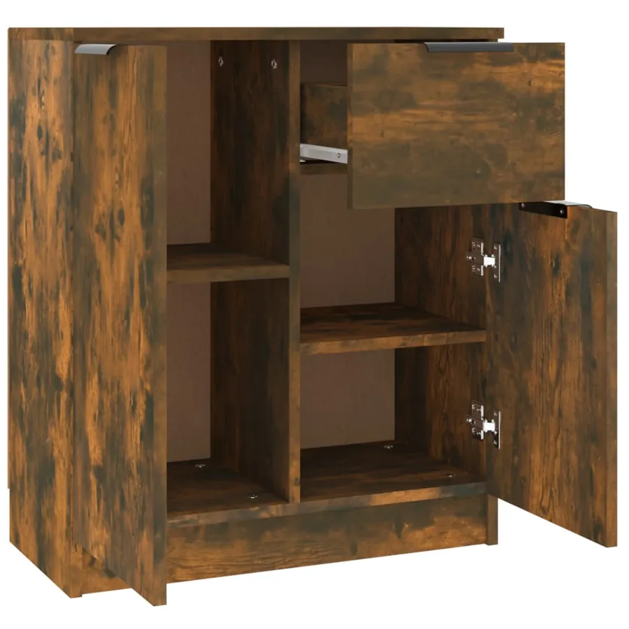 Buffet Chêne fumé 60x30x70 cm Bois d'ingénierie - 7