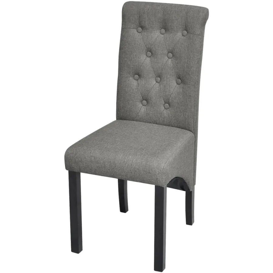 Chaises à manger lot de 2 gris clair tissu - 2