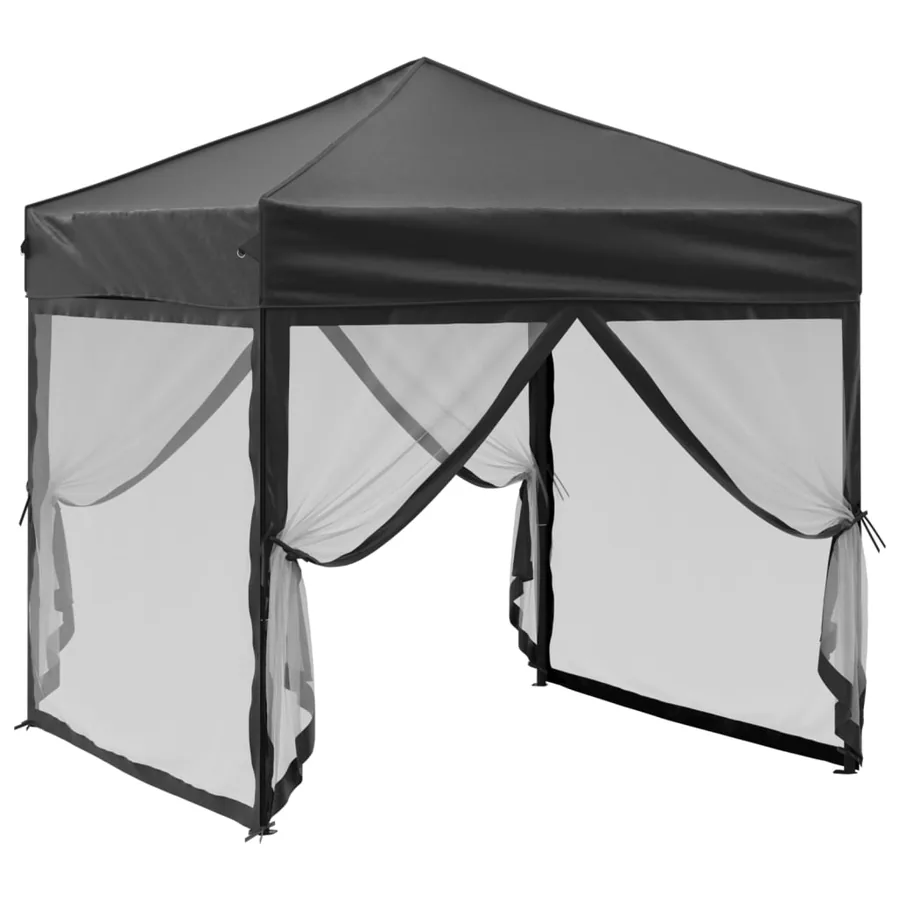 Tente de réception pliable avec parois Noir 2x2 m - 3