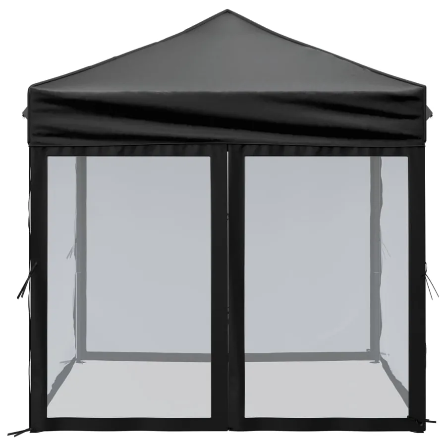 Tente de réception pliable avec parois Noir 2x2 m - 4