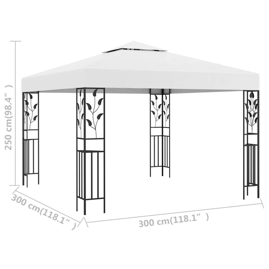Tonnelle 3x3 m Blanc 180 g/m² - 5