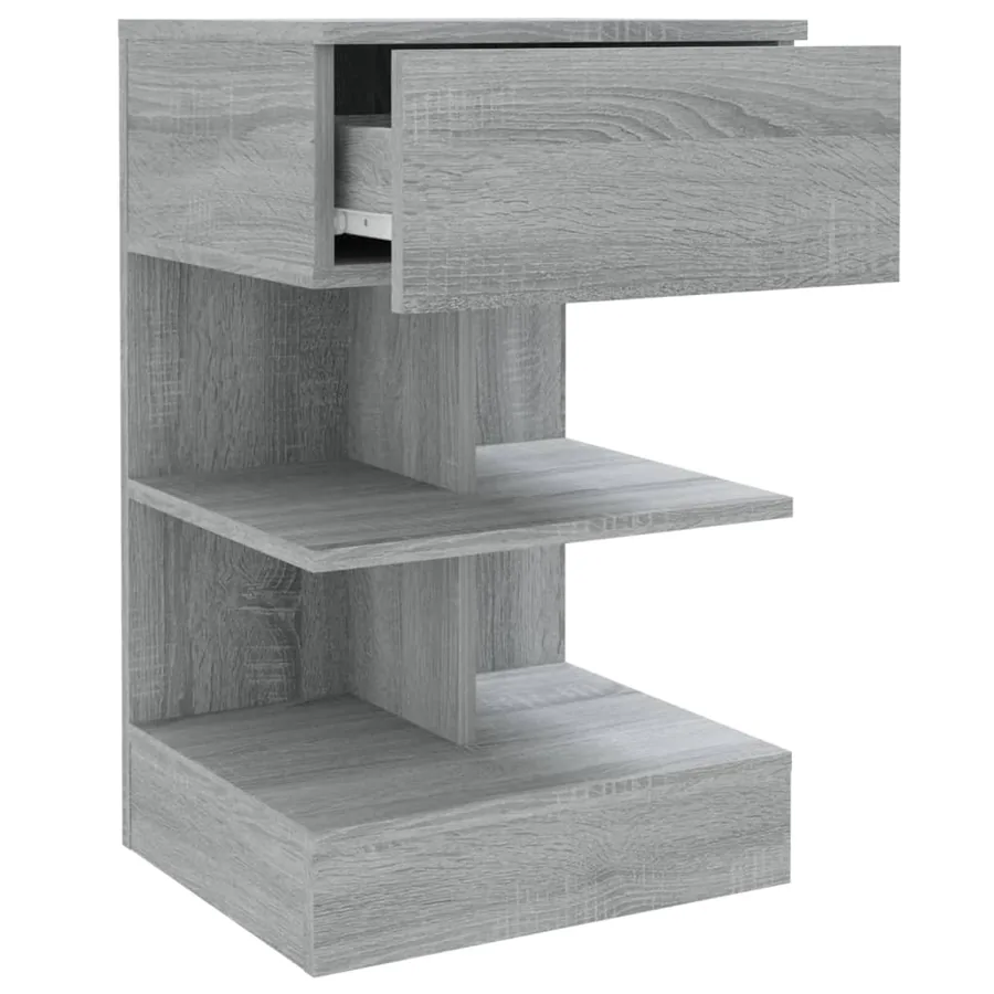 Tables de chevet 2 pcs Sonoma gris 40x35x65cm Bois d'ingénierie - 5