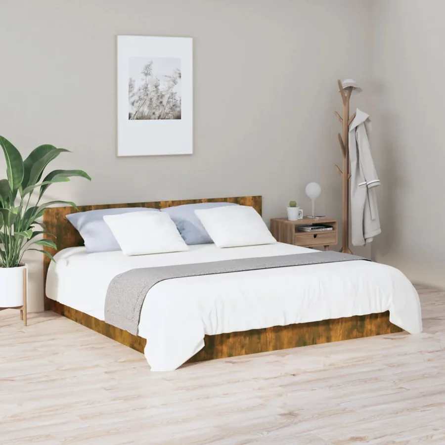 Tête de lit Chêne fumé 200x1,5x80 cm Bois d'ingénierie - 3