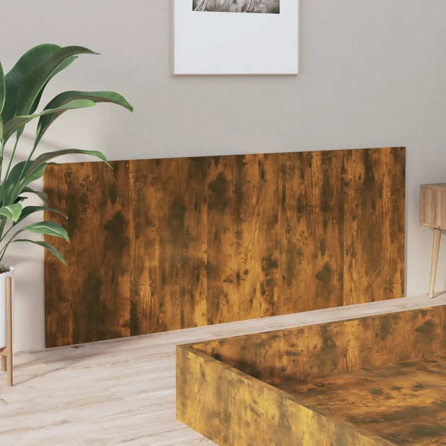 Tête de lit Chêne fumé 200x1,5x80 cm Bois d'ingénierie - 4