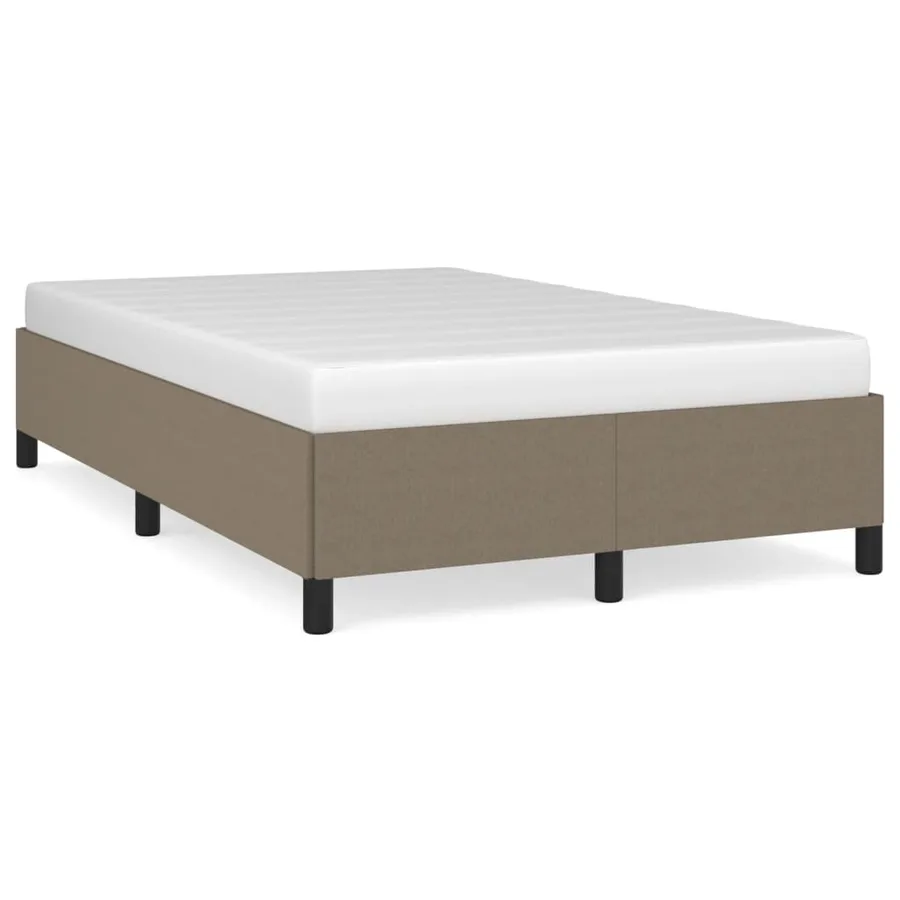 Cadre de lit sans matelas taupe 120x200 cm tissu - 2