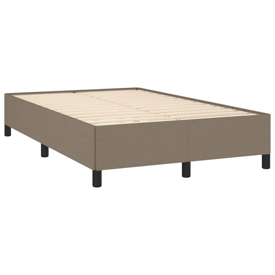 Cadre de lit sans matelas taupe 120x200 cm tissu - 3