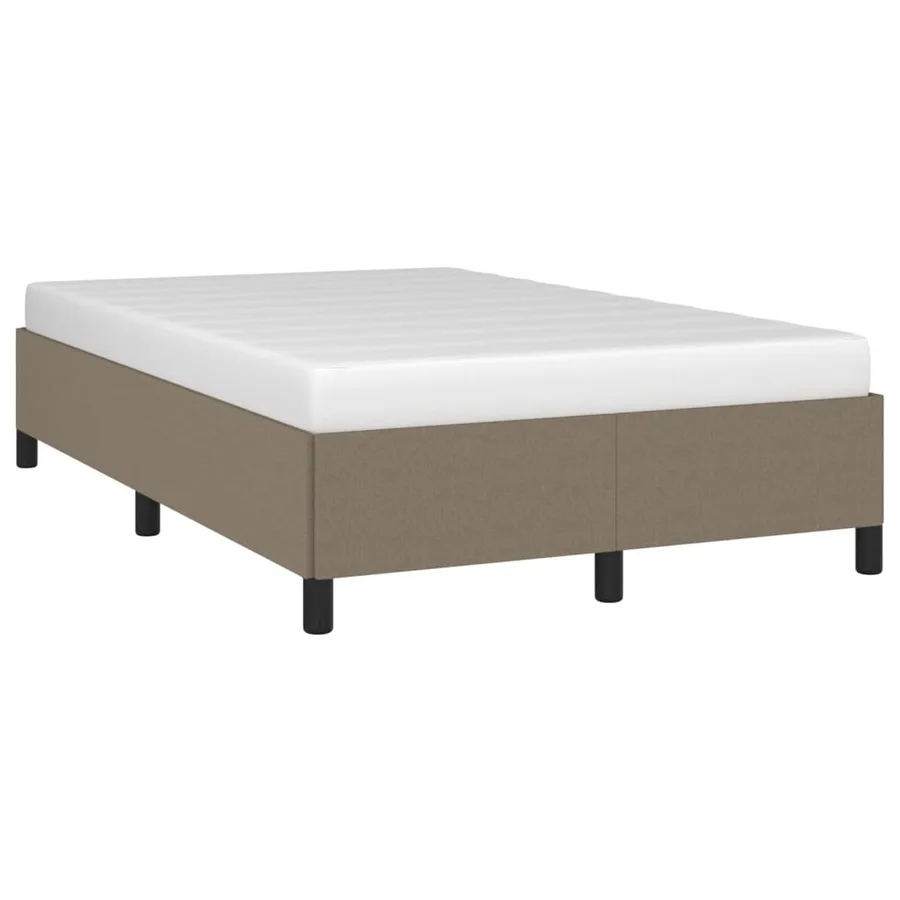 Cadre de lit sans matelas taupe 120x200 cm tissu - 4