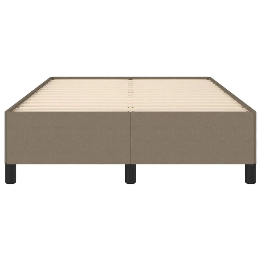 Cadre de lit sans matelas taupe 120x200 cm tissu - 5