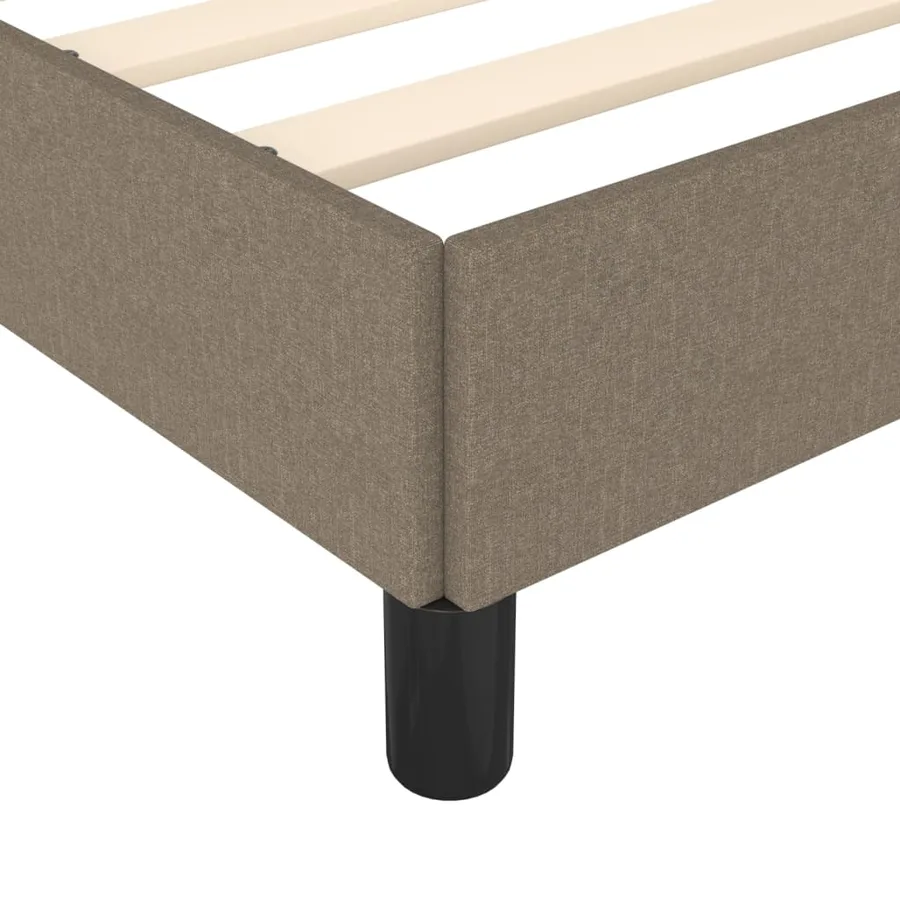 Cadre de lit sans matelas taupe 120x200 cm tissu - 7
