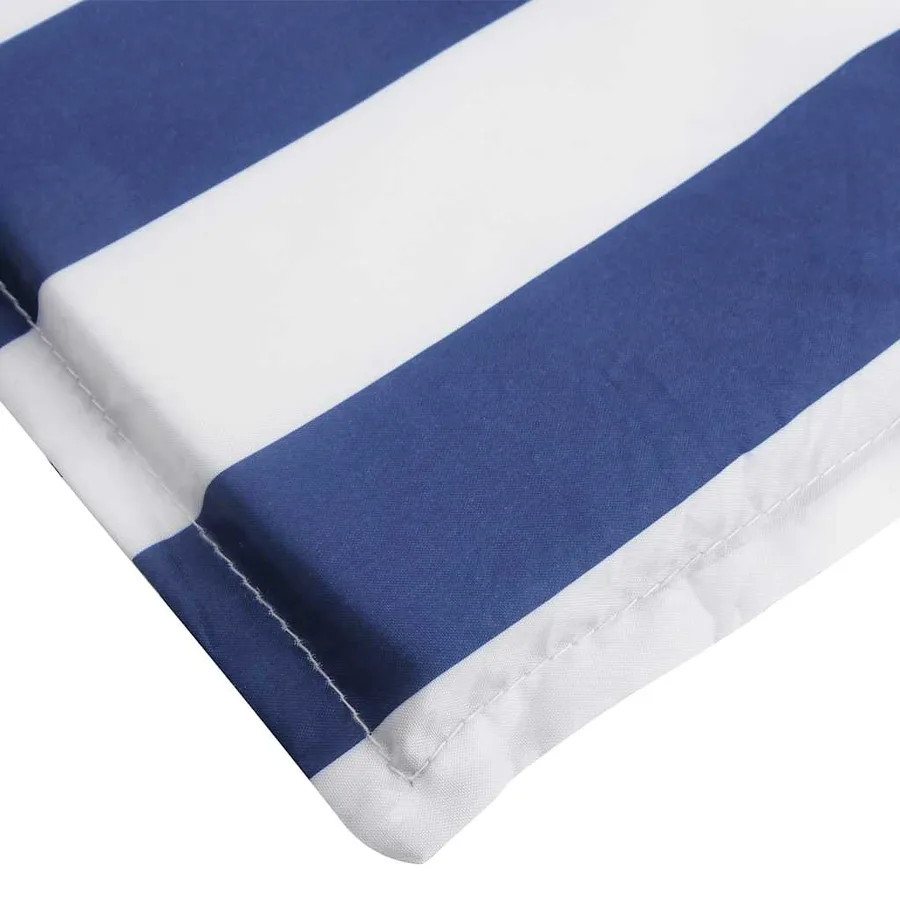 Coussin de chaise longue rayures bleues/blanches tissu oxford - 7