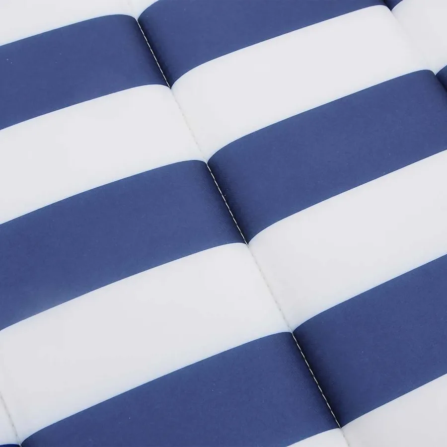 Coussin de chaise longue rayures bleues/blanches tissu oxford - 8