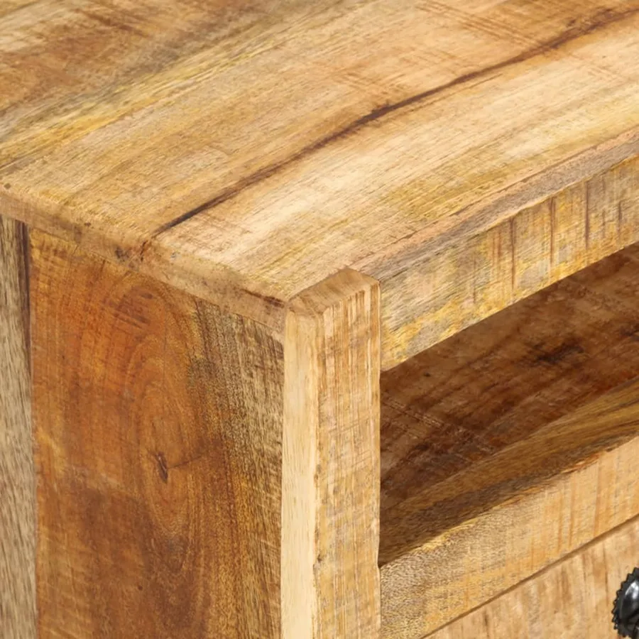 Meuble TV 110x30x40 cm Bois massif de manguier - 7