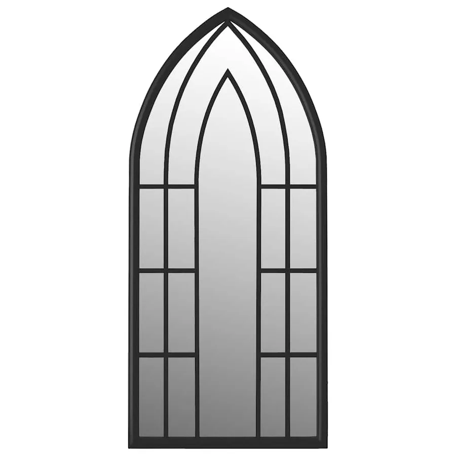 Miroir de jardin Noir 70x30 cm Fer pour utilisation extérieure - 2