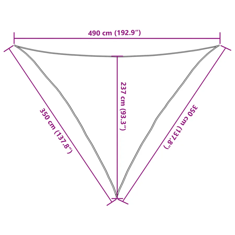 Voile d'ombrage 160 g/m² Vert foncé 3,5x3,5x4,9 m PEHD - 10