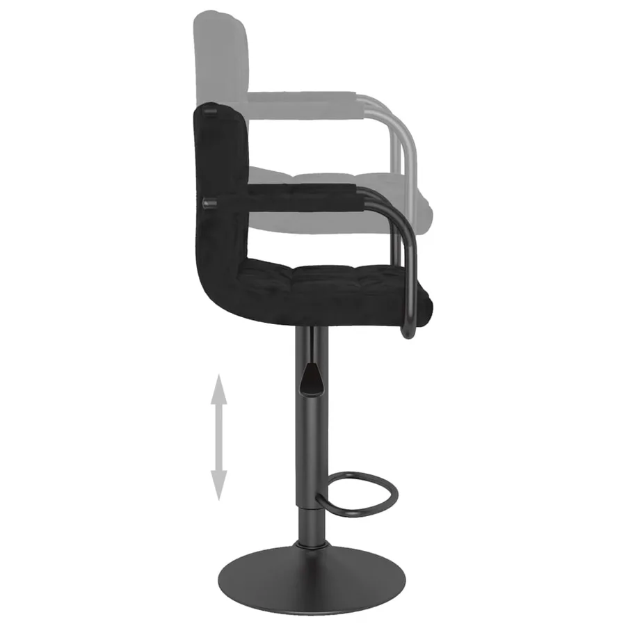 Tabouret de bar Noir Velours - 6