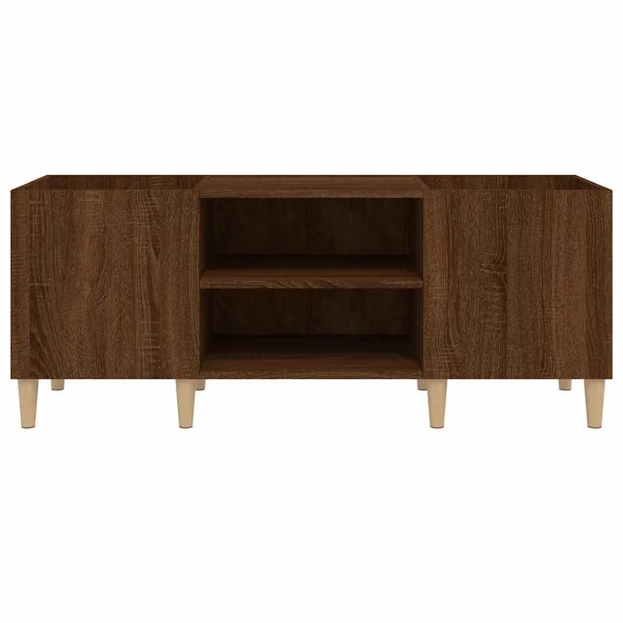 Armoire à disques chêne marron 121x38x48 cm bois d'ingénierie - 5