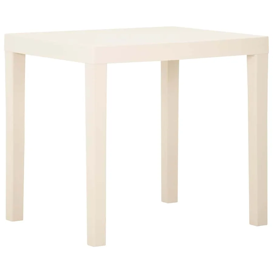 Table de jardin Blanc 79x65x72 cm Plastique
