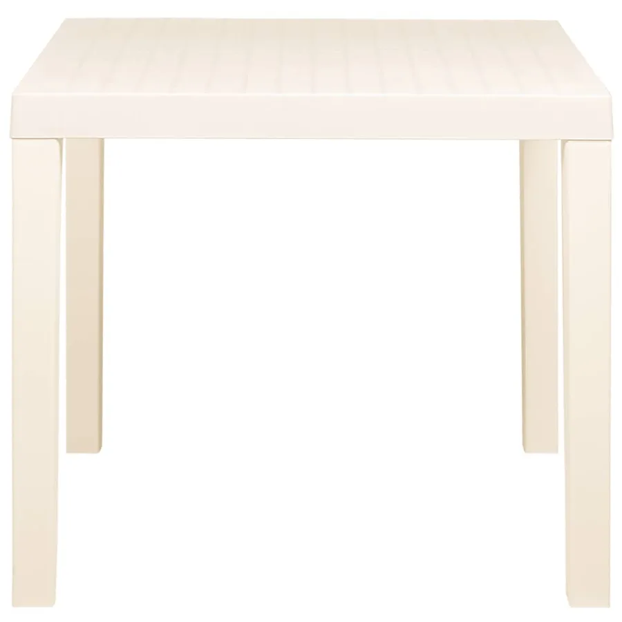 Table de jardin Blanc 79x65x72 cm Plastique - 2