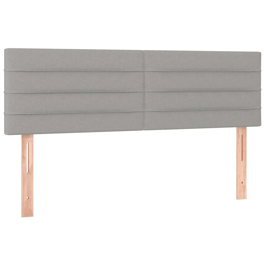 Têtes de lit Gris clair 144x5x78/88 cm Tissu - 2