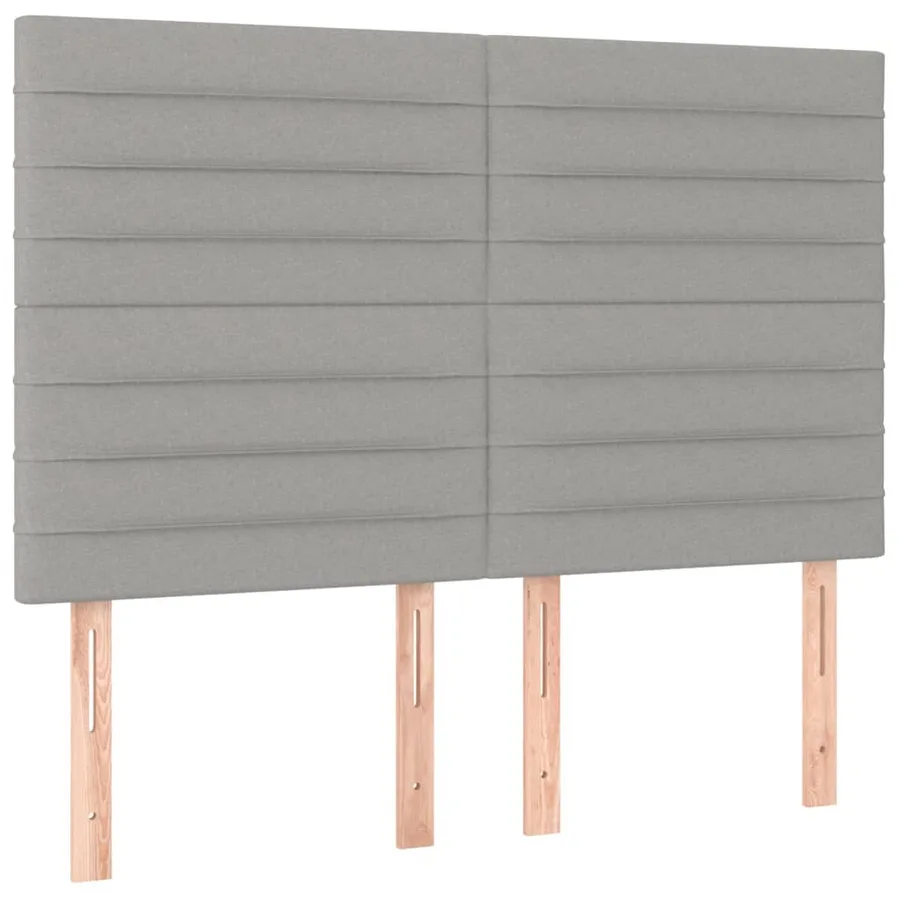 Tête de lit Gris clair 144 x 5 x 118/128 cm Tissu - 2