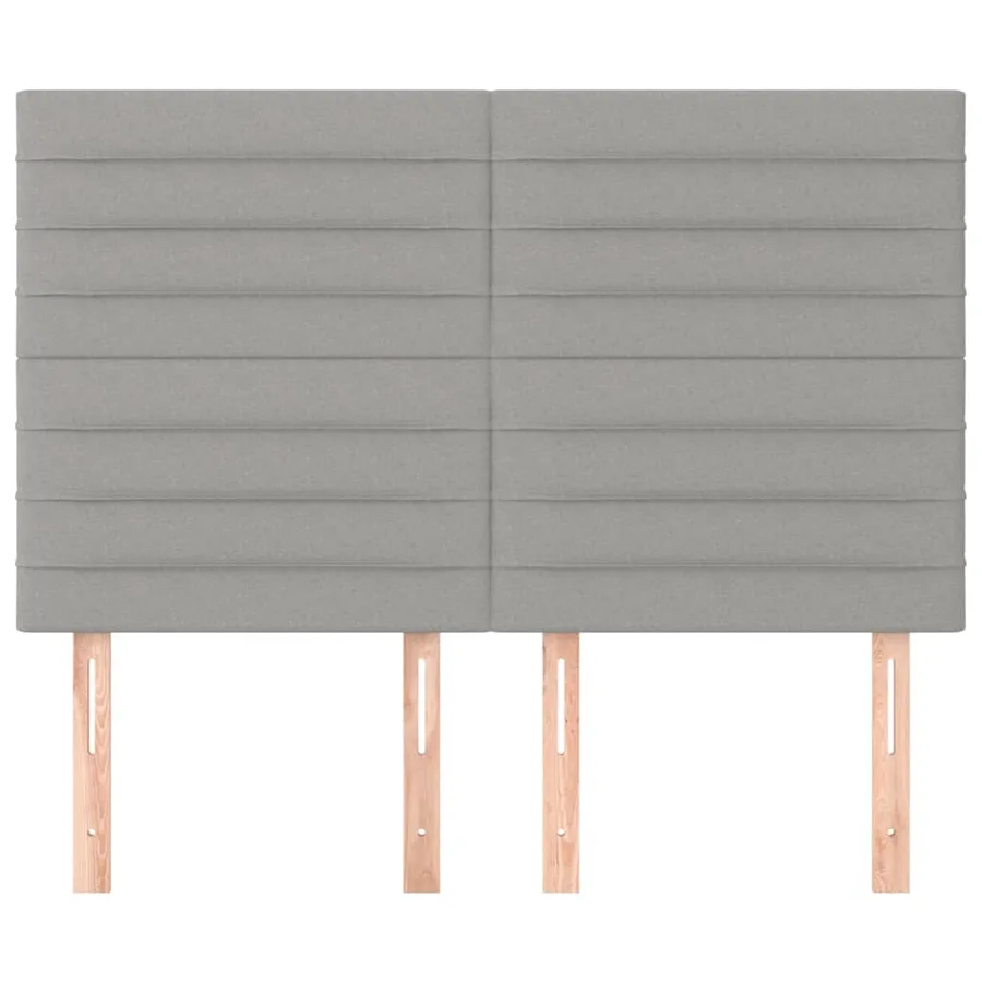 Tête de lit Gris clair 144 x 5 x 118/128 cm Tissu - 3