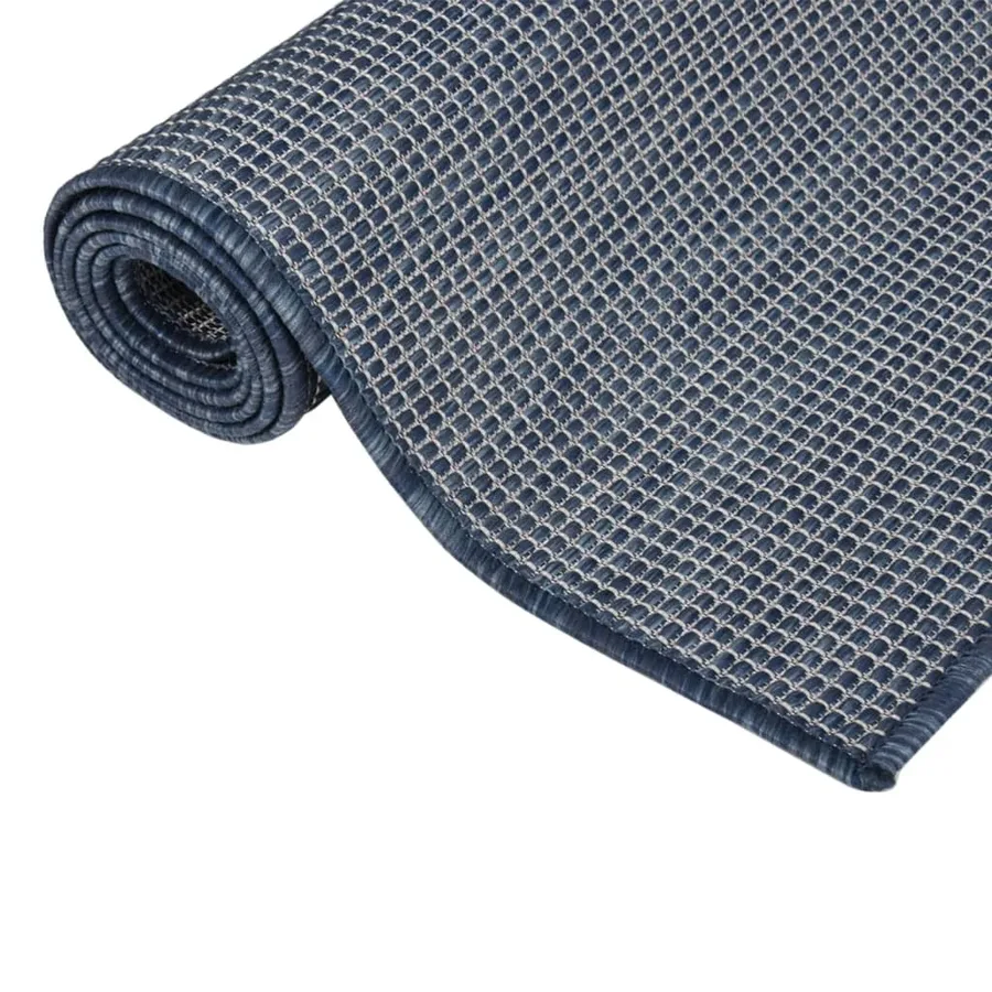 Tapis à tissage plat d'extérieur 200x280 cm Bleu - 3