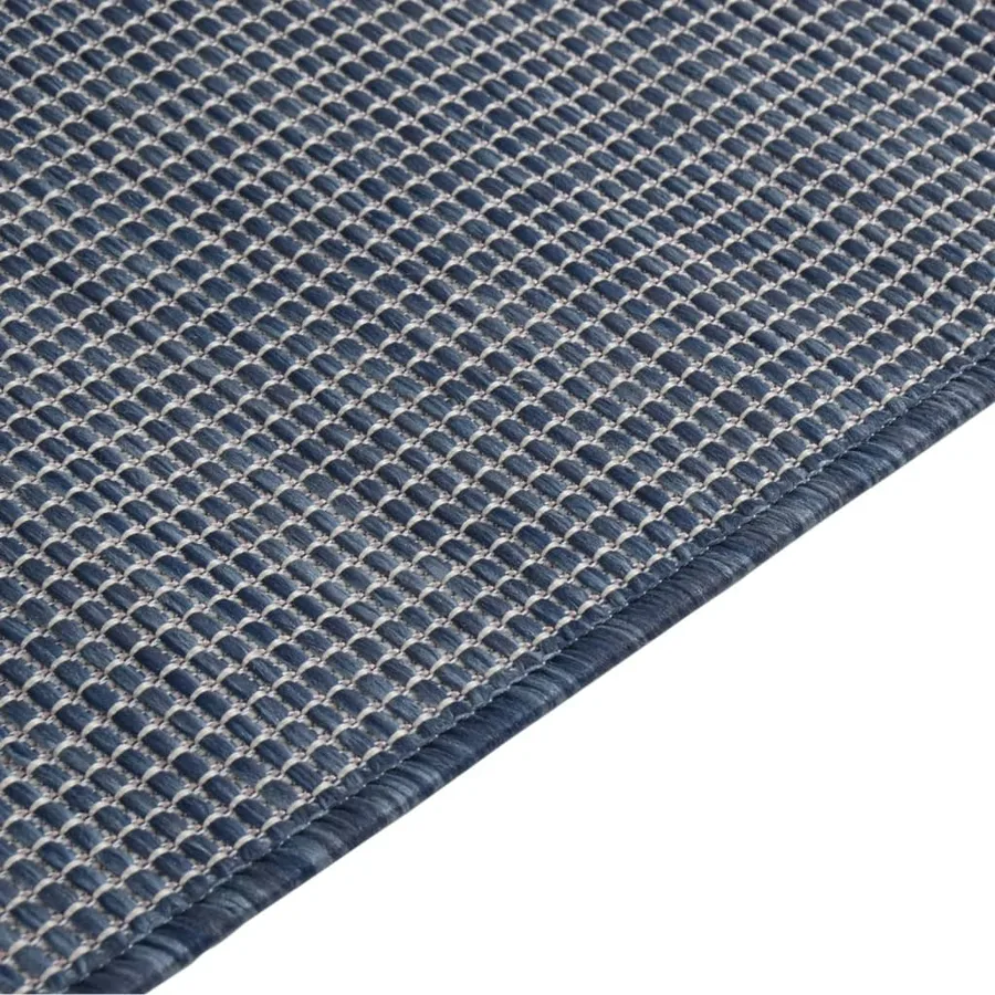 Tapis à tissage plat d'extérieur 200x280 cm Bleu - 4